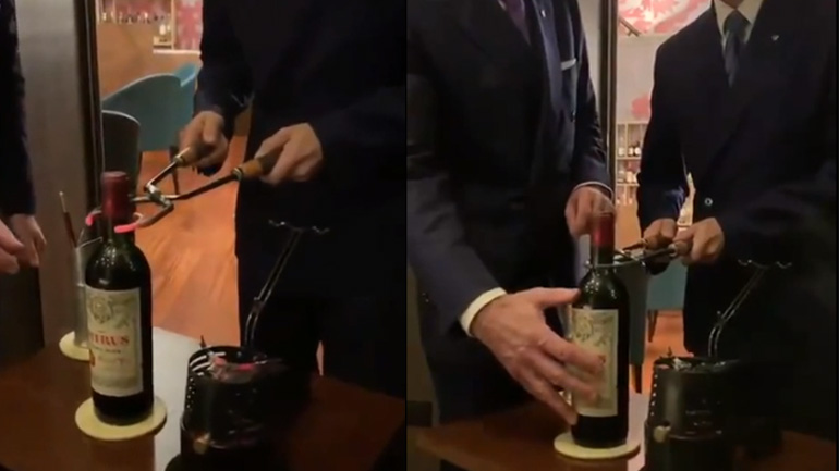 Ανοίγοντας ένα κρασί 12.000 δολαρίων 