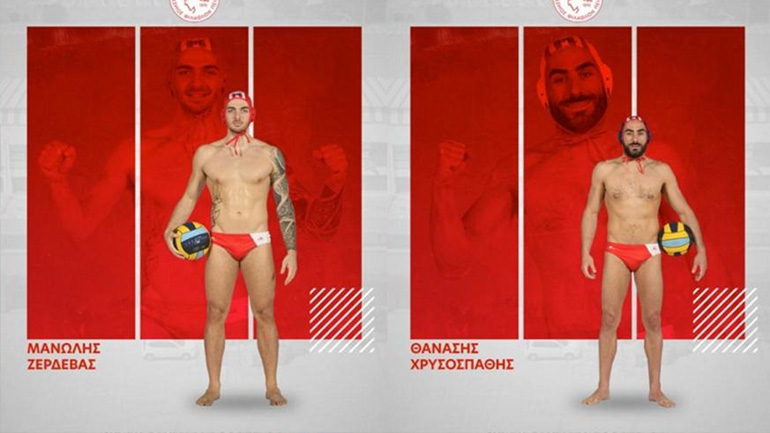 Πόλο: Ανανέωσαν με τον Ολυμπιακό οι Ζερδεβάς και Χρυσοσπάθης