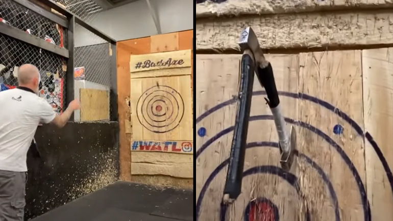 Ενδιαφέρον κόλπο με δύο τσεκούρια