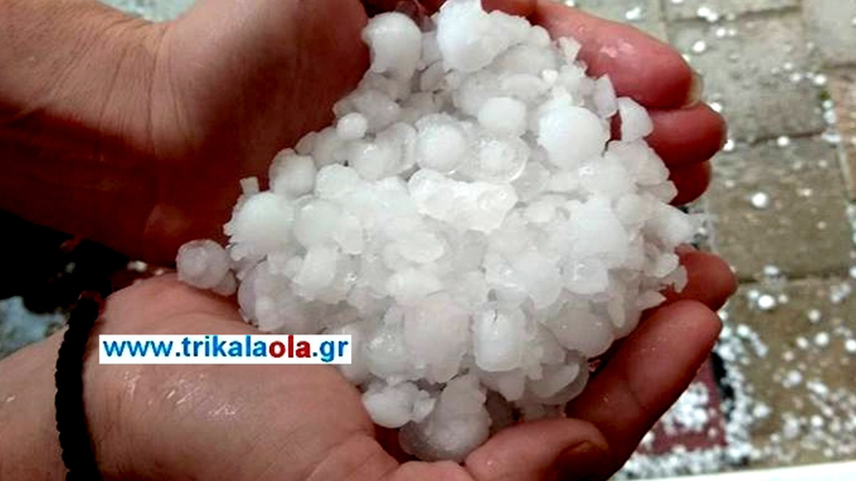 Τρίκαλα: Ισχυρή χαλαζόπτωση προκάλεσε σημαντικές ζημιές σε καλλιέργειες