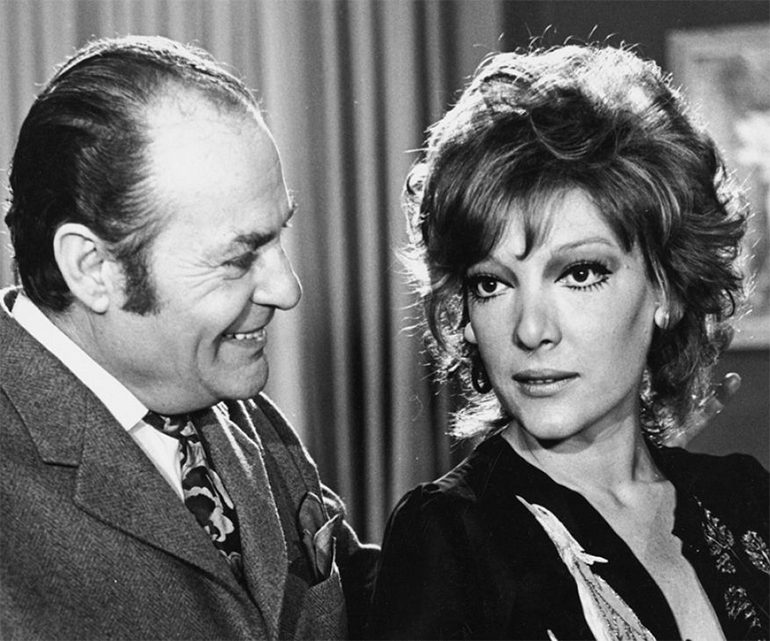 H Μάρω Κοντού με τον Λάμπρο Κωνσταντάρα στην ταινία «Της ζήλειας τα καμώματα» (1971)