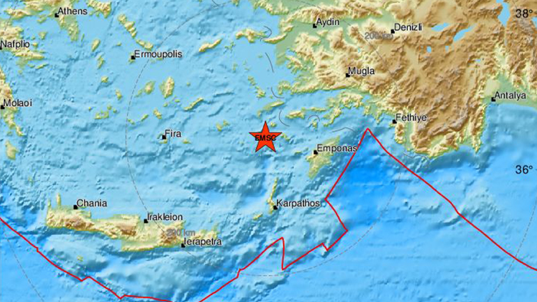 Σεισμική δόνηση 3,7 Ρίχτερ ανοιχτά της Νισύρου