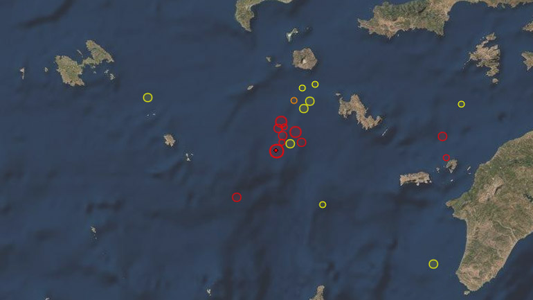 Ισχυρός σεισμός 5,7 Ρίχτερ νοτιοδυτικά της Νισύρου