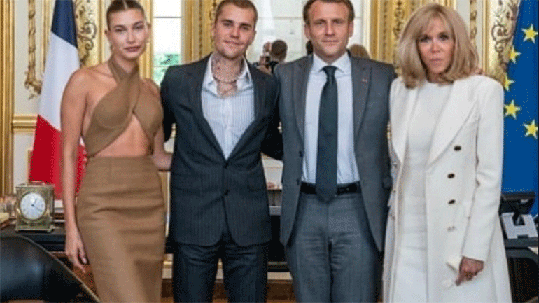 Ο Τζάστιν Μπίμπερ συναντήθηκε με τον πρόεδρο της Γαλλίας, Εμανουέλ Μακρόν