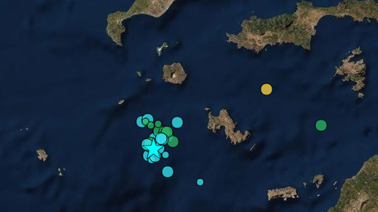 Σεισμός 3,6 Ρίχτερ νοτιοδυτικά της Τήλου