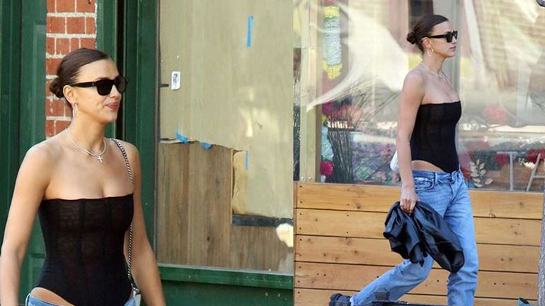 Irina Shayk: Με κορμάκι κορσέ και χαμηλοκάβαλο τζιν στους δρόμους της Νέας Υόρκης