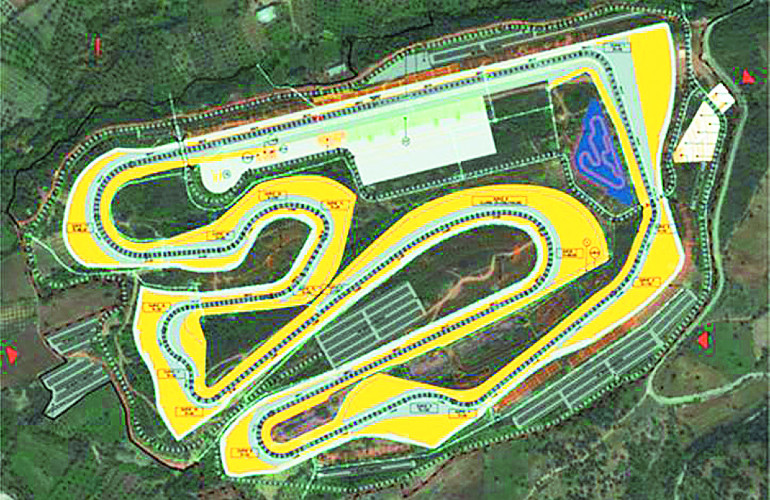 Το σχέδιο της πίστας στη Χαλανδρίτσα Αχαΐας.