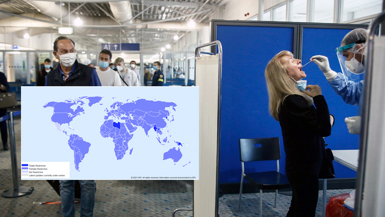 Οι μη εμβολιασμένοι ταξιδεύουν σε όλο τον κόσμο με τεστ PCR