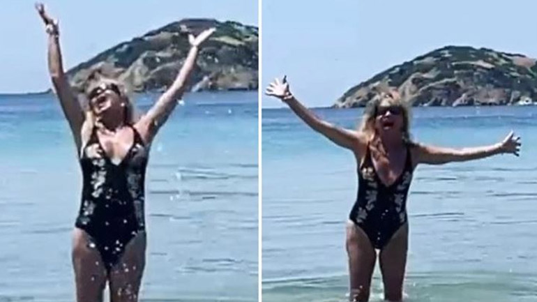 Η Goldie Hawn χορεύει ξέφρενα στη Σκιάθο στους ρυθμούς του Mamma Mia!