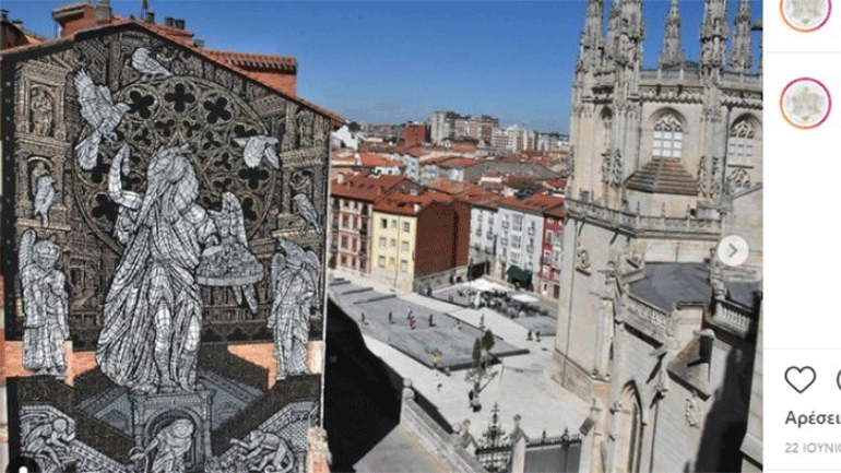 Τοιχογραφία, φύλακας άγγελος του Καθεδρικού του Μπούργκος