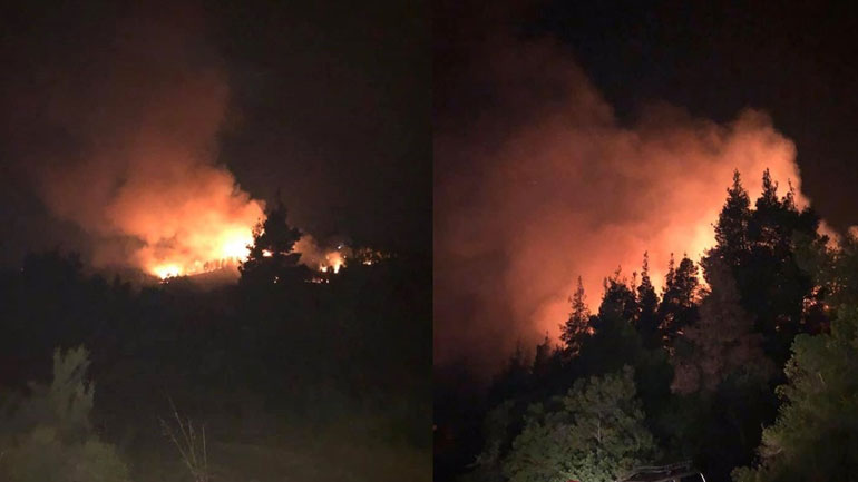 Συνεχίζεται η μάχη με τις φλόγες στη Σιθωνία Χαλκιδικής – Σηκώθηκαν αεροπλάνα και ελικόπτερο