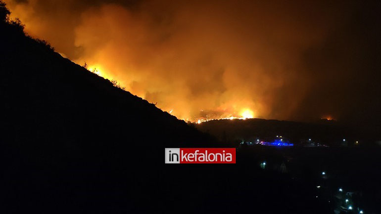 Υπό πλήρη έλεγχο όλα τα πύρινα μέτωπα στην Κεφαλονιά