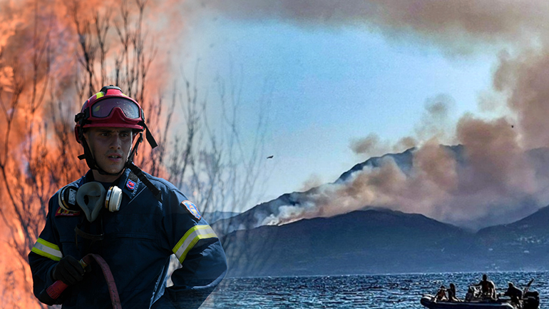 Μεγάλη φωτιά στα Μέθανα