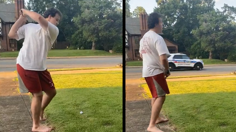 Γκολφ στην αυλή του σπιτιού