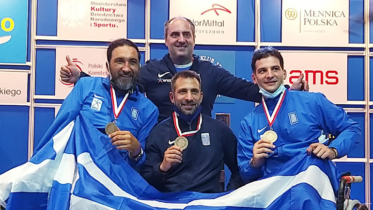 Παγκόσμιο πρωτάθλημα ξιφασκίας με αμαξίδιο: Χάλκινο μετάλλιο η Ελλάδα στο ομαδικό σπάθης ανδρών