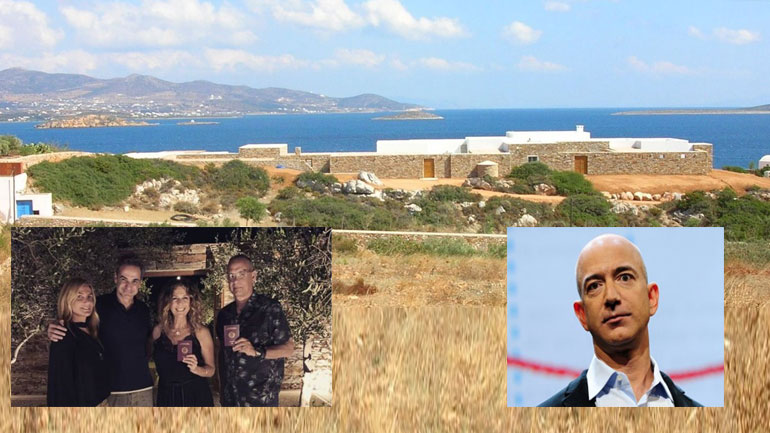 Στην Αντίπαρο ο Μητσοτάκης με Τζεφ Μπέζος και Τομ Χανκς