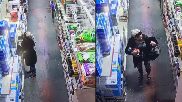 Γυναίκα προσπαθεί να κλέψει αλυσοπρίονο