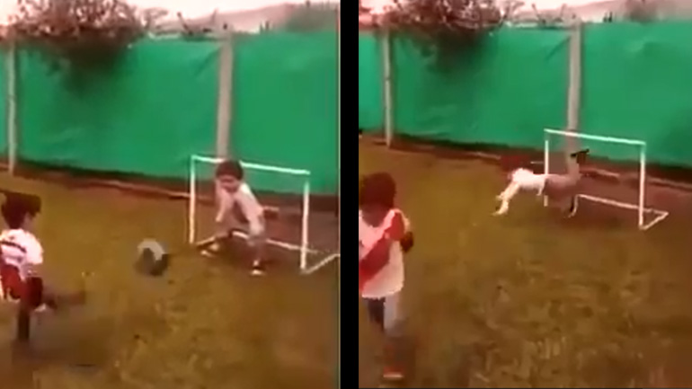 Τερματοφύλακας αποκρούει τη μπάλα