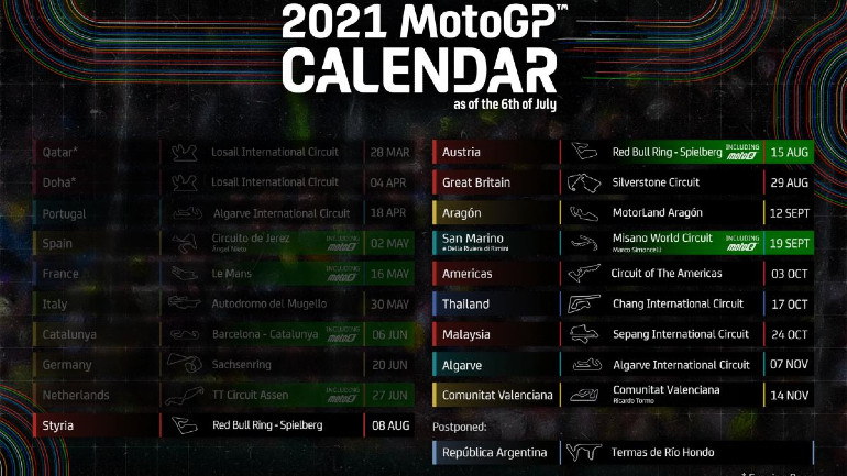 Το ανανεωμένο αγωνιστικό ημερολόγιο του 2021.