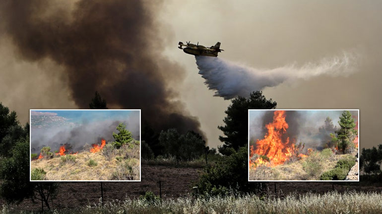 Μεγάλη πυρκαγιά στη Χίο – Εκκενώνονται οικισμοί