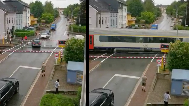 Τρένο συγκρούεται με αυτοκίνητo Τρένο συγκρούεται με αυτοκίνητo