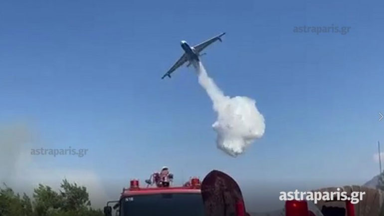 Χίος: Στη μάχη με τις φλόγες και το ρωσικό Beriev Be-200