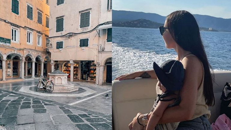 Όλγα Φαρμάκη – Σταύρος Μαντόπουλος: Οικογενειακές διακοπές στην Κέρκυρα