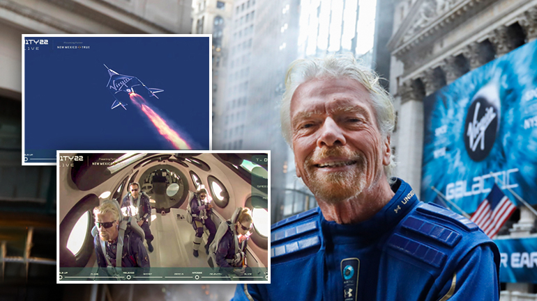 Πρωτιά του Μπράνσον στο διάστημα