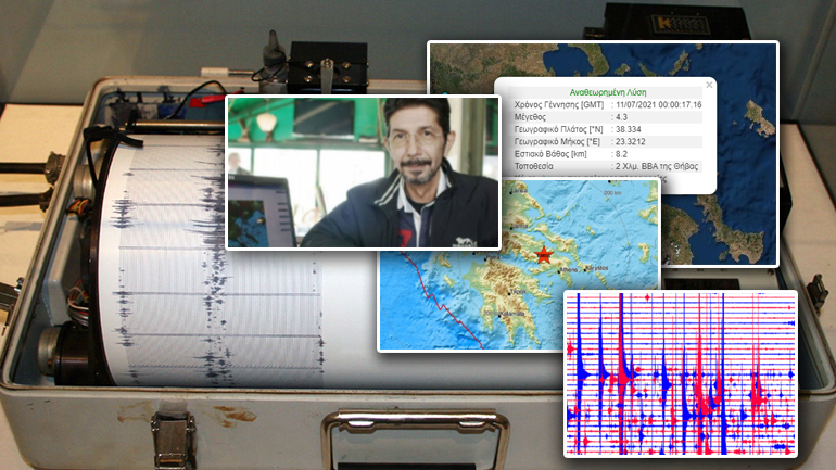 Σεισμική δόνηση 4,3 Ρίχτερ στη Θήβα