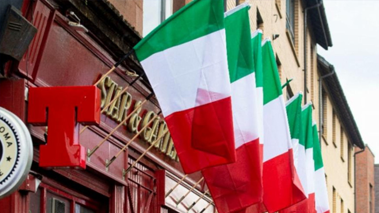 Euro: Ιταλικές σημαίες σε μαγαζιά της Γλασκώβης εν όψει του τελικού!