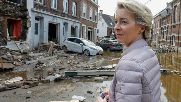 Βέλγιο: Επίσκεψη της Ούρσουλα φον ντερ Λάιεν στις πληγείσες περιοχές της Βαλλονίας