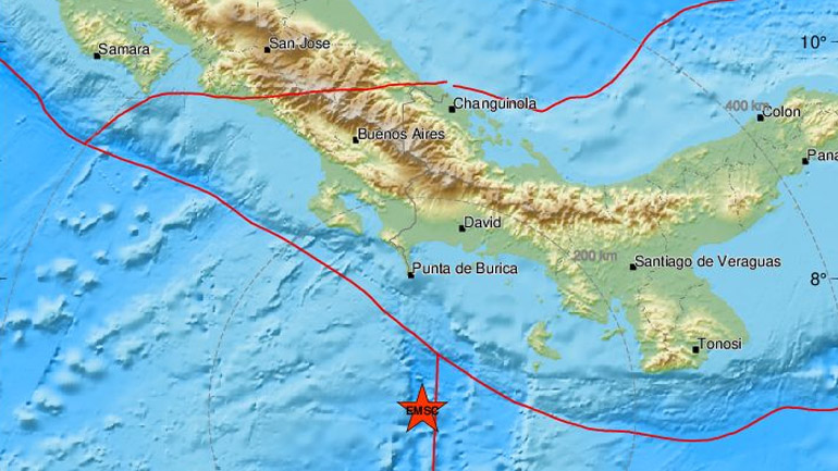 Σεισμική δόνηση 6,2 Ρίχτερ νότια του Παναμά