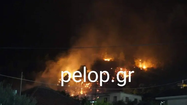 Πυρκαγιά σε δασική έκταση στο Σελινούντα Αιγίου