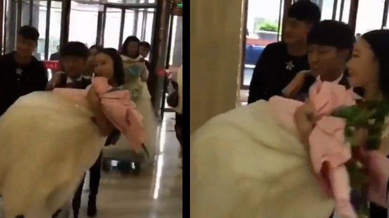 Η παράδοση λέει ότι ο γαμπρός πρέπει να κουβαλήσει τη νύφη