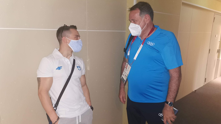 Ο Πρόεδρος της ΕΟΕ Σπύρος Καπράλος επισκέφτηκε τους αθλητές στο Ολυμπιακό Χωριό