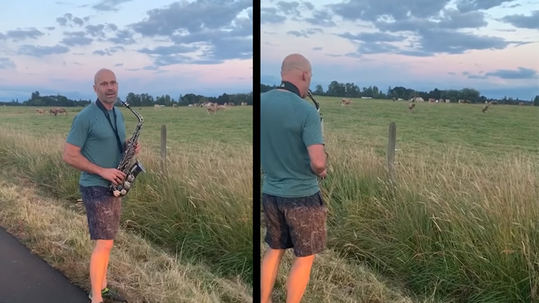 Οι θαυμαστές του σαξοφωνίστα