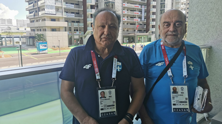 Τόκιο 2020: Κολυμπάδης και Αγγελούδης επισκέφτηκαν την ελληνική ομάδα