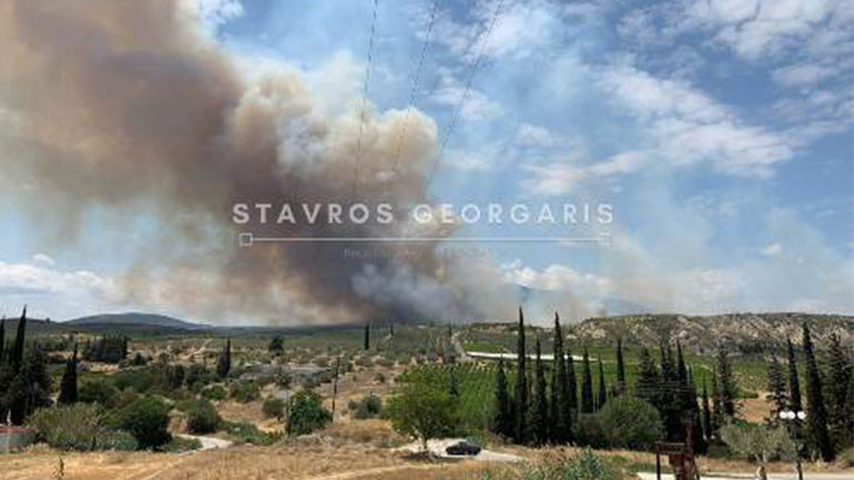 Πυρκαγιά στο Καλέντζι Κορινθίας