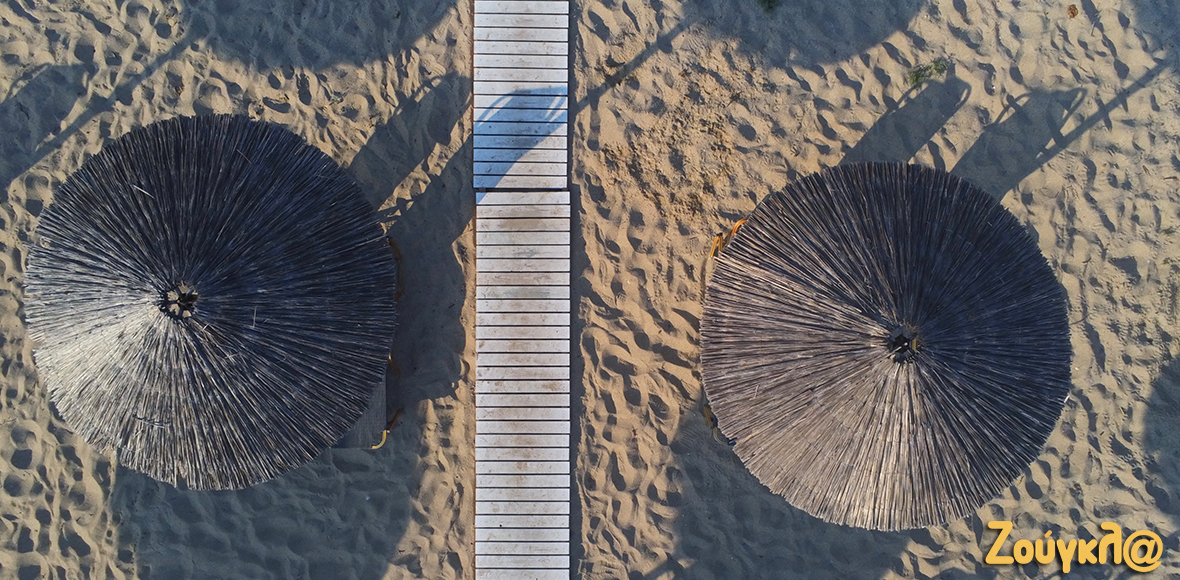 Η παραλία Βράχου από ψηλά