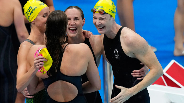 Κολύμβηση: Χρυσό μετάλλιο και παγκόσμιο ρεκόρ η Αυστραλία στα 4Χ100μ. ελεύθερο γυναικών