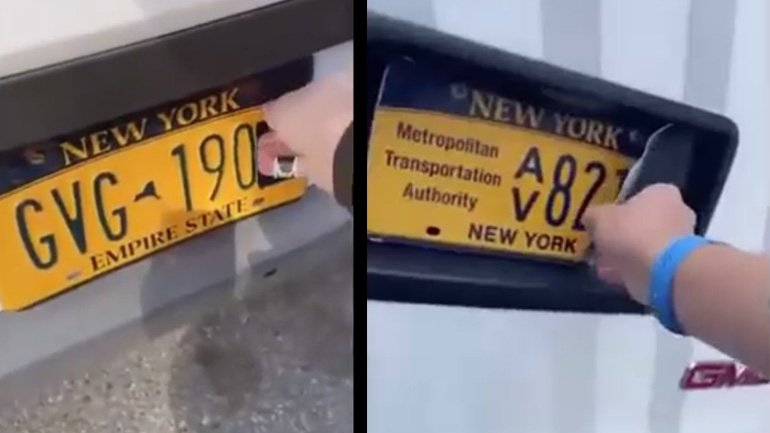 Ευγενικός άνδρας διορθώνει τις πινακίδες των οδηγών