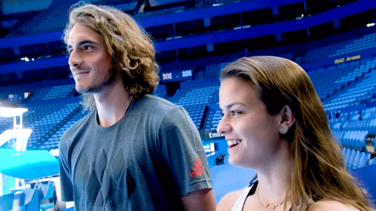 Ο Στέφανος Τσιτσιπάς και η Μαρία Σάκκαρη στην ΕΡΤ1