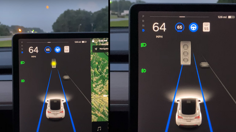 Οδηγώντας το Tesla με φεγγάρι Οδηγώντας το Tesla με φεγγάρι