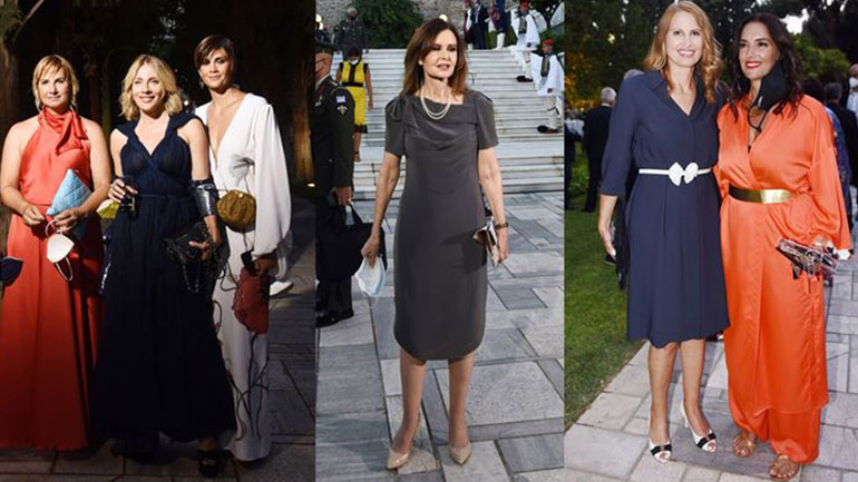 Κομψές εμφανίσεις και λαμπερές δημιουργίες στη δεξίωση του Προεδρικού Μεγάρου