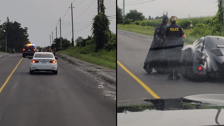 Η αστυνομία κάνει έλεγχο στον Μπάτμαν 