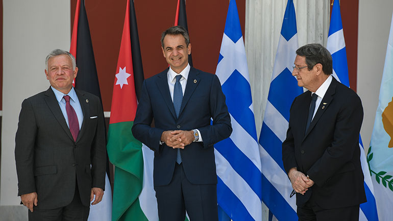 Τριμερής Σύνοδος Κορυφής Ελλάδας-Κύπρου-Ιορδανίας στο Ζάππειο Μέγαρο