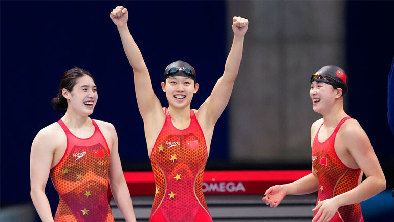 Κολύμβηση: Χρυσό μετάλλιο και παγκόσμιο ρεκόρ η Κίνα στα 4×200μ. ελεύθερο γυναικών