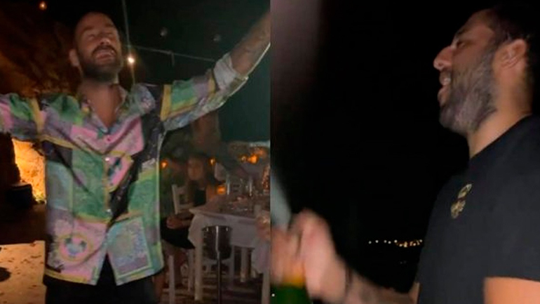 Ο Βασίλης Σπανούλης χορεύει ζεϊμπέκικο στην Πάτμο και ο Γιάννης Μπουρούσης ανοίγει σαμπάνιες