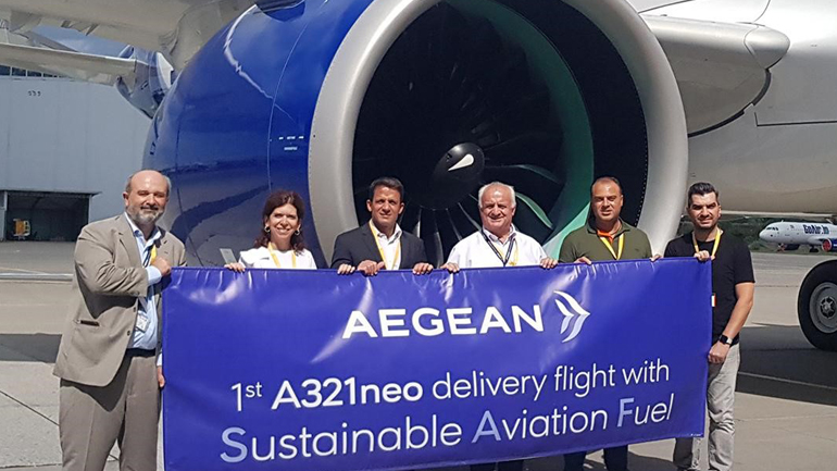 Η AEGEAN παρέλαβε ένα ακόμη Α321neo- Έκανε την πρώτη του δοκιμαστική πτήση με βιώσιμα καύσιμα