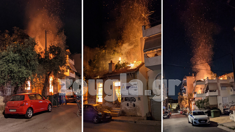 Φωτιά σε εγκαταλειμμένο κτήριο στην Καισαριανή